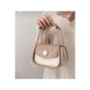 Women's Cream And Mink Chain Baguette Bag