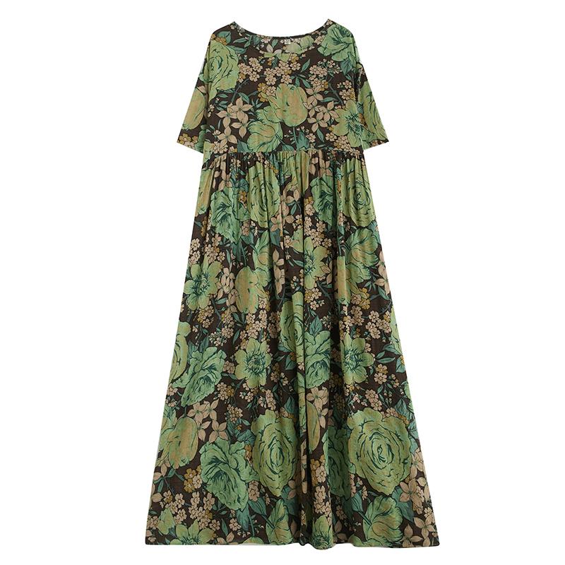 DIMANAF 2024 Большие размеры, летние женские богемные свободные пляжные платья, базовые длинные платья с цветочным принтом, новинка