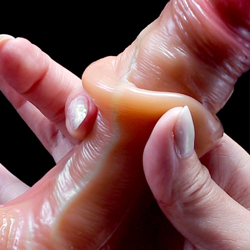 8,5-дюймовый реалистичный пенис для женщин, раздвижной фаллоимитатор крайней плоти, фаллоимитатор на присоске, женский мастурбатор, большой член, анальный секс-игрушки для взрослых, магазин