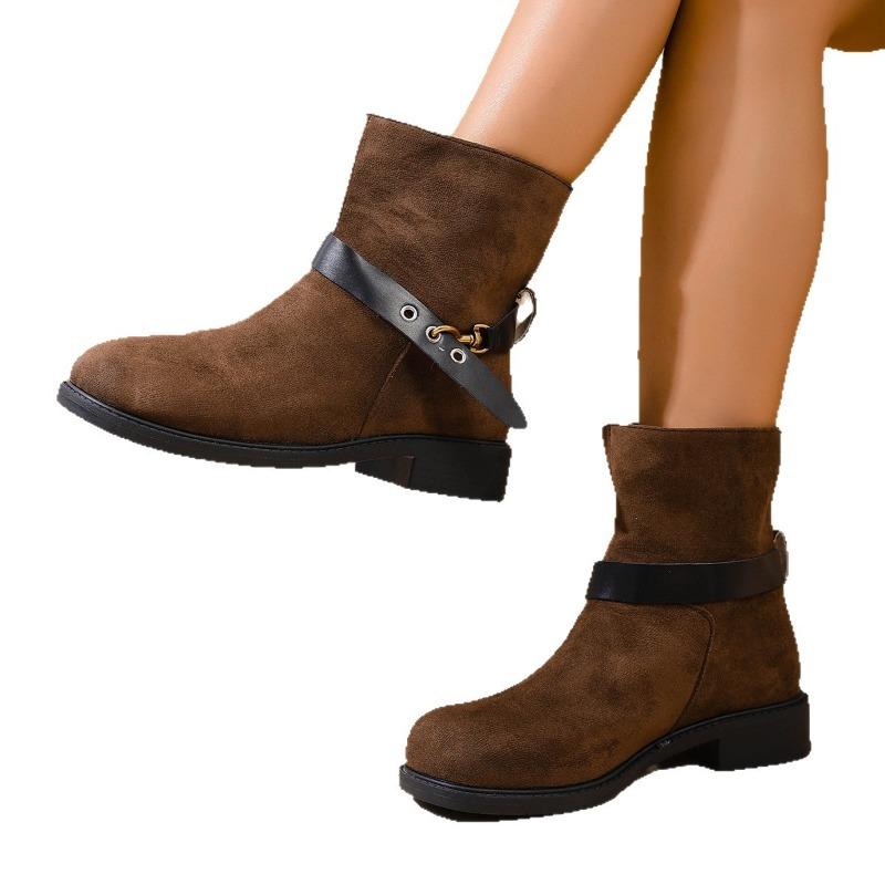 Новые полуботинки, повседневные ботинки с круглым носком, ботинки на массивном каблуке Dr. Ботинки Мартенс, Женская обувь