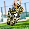 Fashion Pink Children's Cheap Football Shoes Hook and Loop Boys Girls Training Soccer Cleats Kids Soccer Shoes Futsal Sneakers