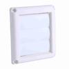 White Dryer Outlet Cover With Net Ventilation Grill Active Louver Exhaust Vent Cover  House Outside
