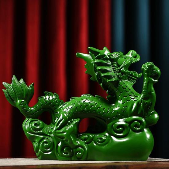 Украшение дракона, китайский фэн-шуй, статуя дракона, счастливая деревянная фигурка животного для офиса, украшения дома