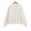 2024 Winter Women's European & American Style Crew Neck Long Sleeve Knit Pullover
