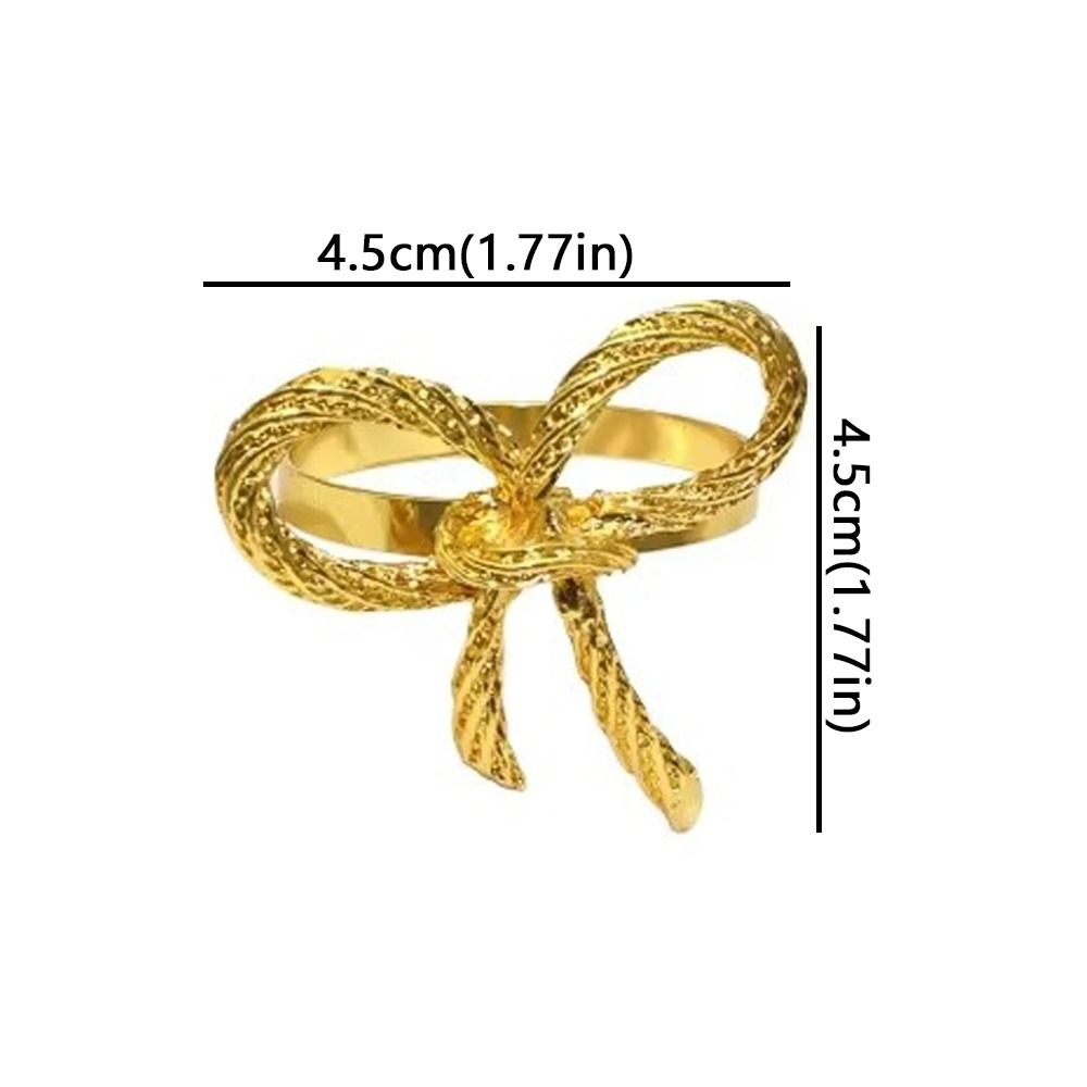 6 Pieces Sturdy Metal Napkin Holder Elegant Napkin Buckle Holiday Decor Tissue Ring Banquet Party