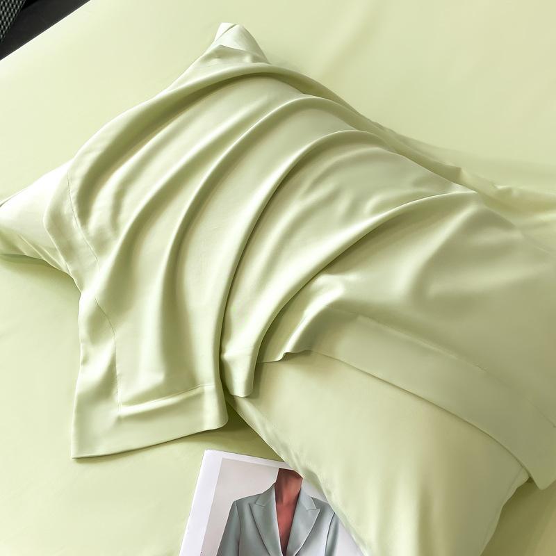 Solid Color Class A Tencel Pillowcase Ice Silk Cool Silk Pillow Towel Pillowcase 48X74cm