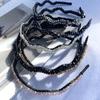 Sweet Korean Women Hairband Girls Headdress Flower Crystal Hair Hoop Hair Accessories Wave Headband