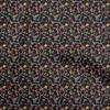 Cotton Flex Black Fabric Asian Japanese Floral Craft Projects Decor Fabric Printed By The Yard 40 Inch