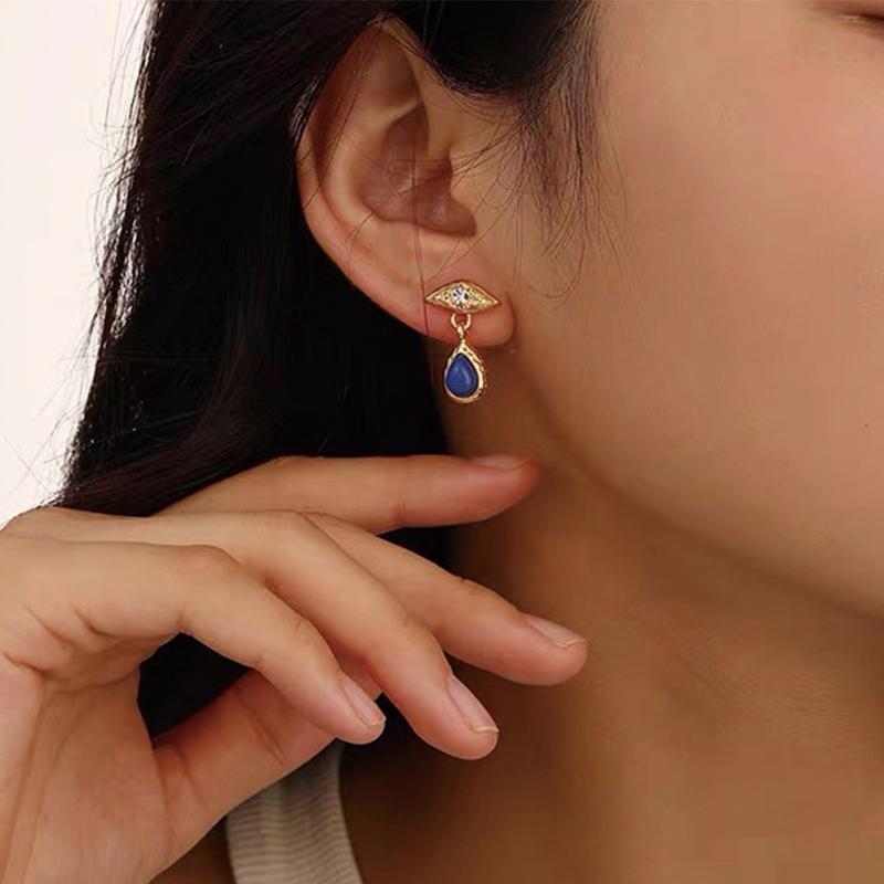 Винтажные серьги «Глаз дьявола» Роскошные темпераментные металлические серьги для женщин Подарки для вечеринки