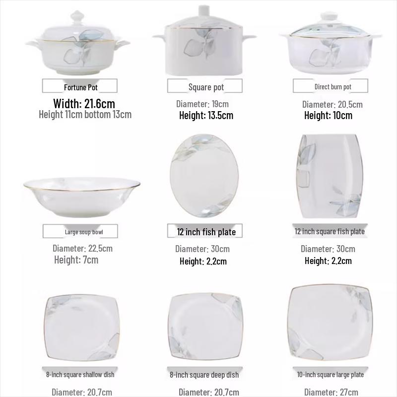 Taozhi Spring's Intent Ceramic Dinnerware Set