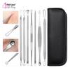 Stainless Steel 7-Piece Blackhead & Pimple Extractor Set with Double-Headed Tools for Acne Removal