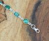 Solid 925 Sterling Silver Green Onyx Gemstone Handmade Designer Bracelet Link Bracelet