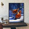 DIY Diamond Painting Cute Fox Cross Stitch Kit Mosaic Art Diamond Painting Full Circle/Square Diamond Home Decoration