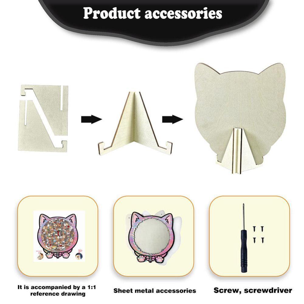 Cute Kitten Cat Puzzle Irregular Puzzle Toy Unique Irregular Puzzle Birthday Xmas Gifts