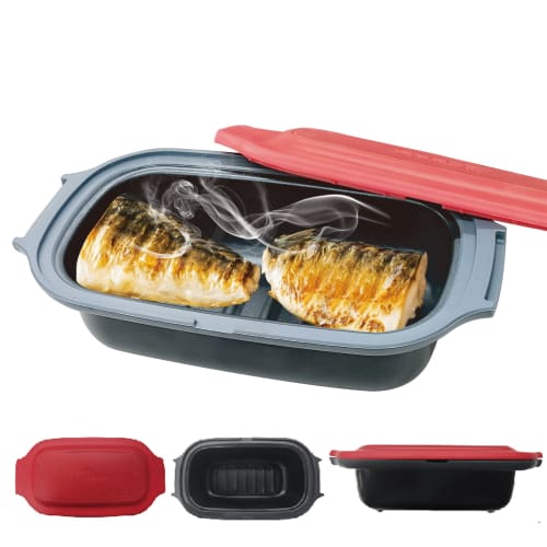 TokyoDeco Easy Cook i001, микроволновая печь с рецептами, с квадратной тарелкой для выпечки, жарки, тушения, приготовления на пару, варки и