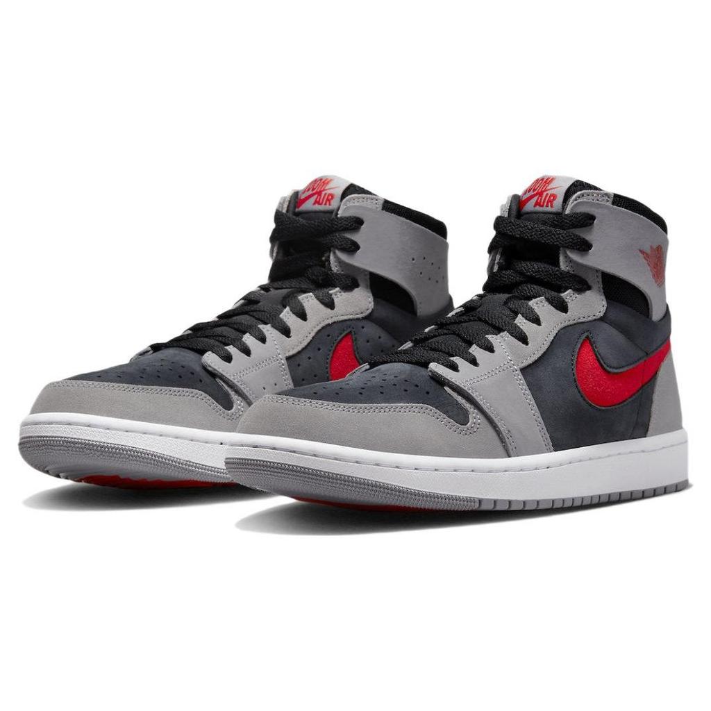 Air Jordan 1 High Zoom Comfort 2 Cement Fire Red Мужские кроссовки Серый Черный DV1307-060