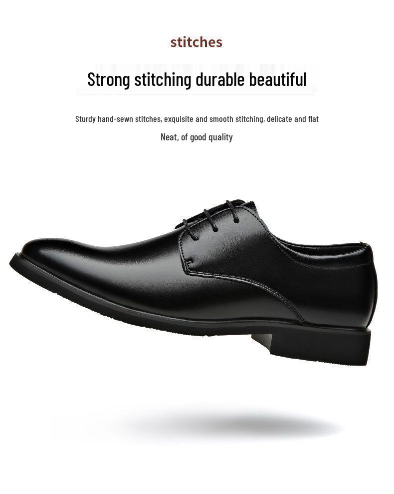 Мужская водонепроницаемая кожаная деловая повседневная обувь 2025 - Британский стиль, мягкая подошва