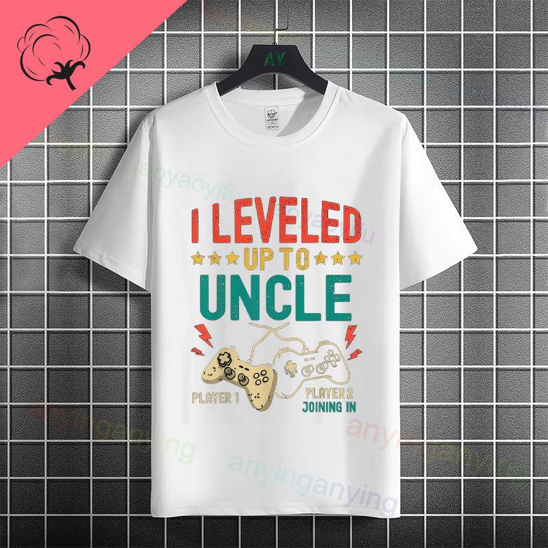 Unisexs Funny To Be An Uncle Again Slogan Tshirt Casual Fashion Streetwear 100 Cotton Short Sleeve Round Neck Tshirt