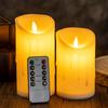 Waterproof Flameless Candles Battery Operated LED Candles with Remote Control Flickering Fake Pillar Candles for Wedding Halloween