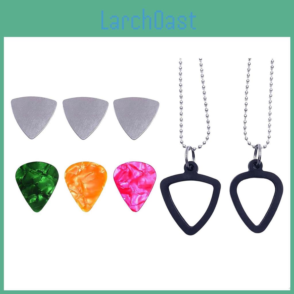 Picks Pick Guitar Holder Storage Necklace Portable With 6 For Bass Electric