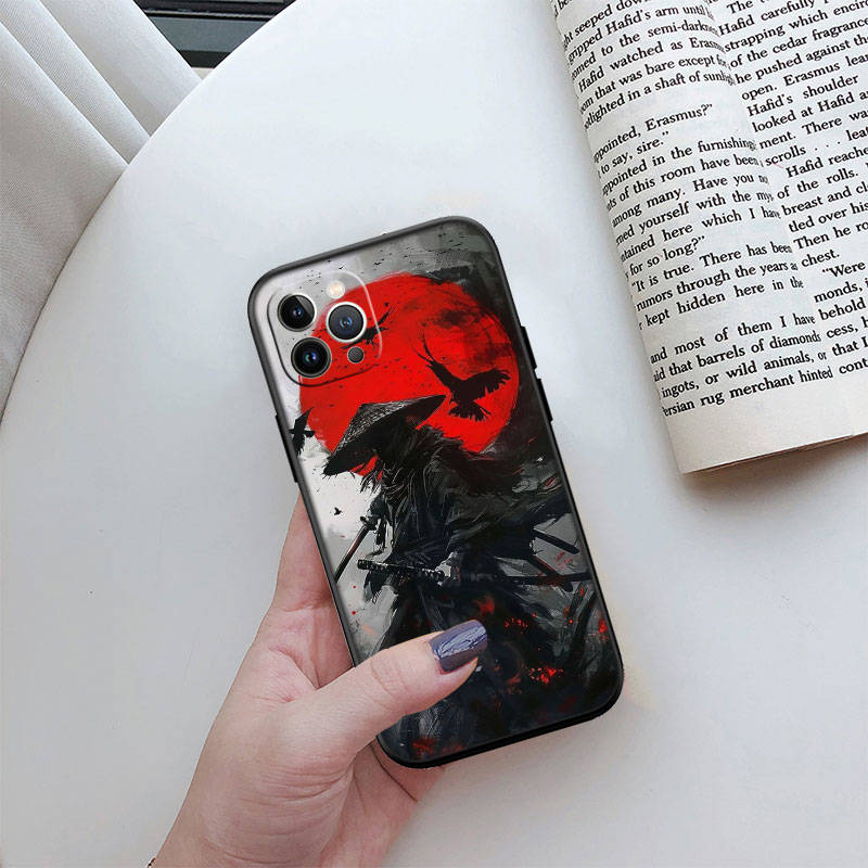 Чехол для телефона ED26 Japan Samurai для iPhone 6 6s 7 8 11 12 13 14 15 XS Pro Max XR X SE Samsung S20 S21 S22 S23 S24 FE Ultra Plus Lite S21S A55