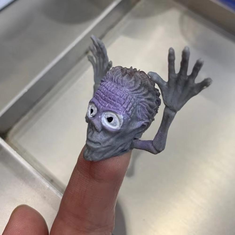 6 Pcs Soft Mini Ghost Head Zombie Portable Telling Story Puppets Hand Toys Kid