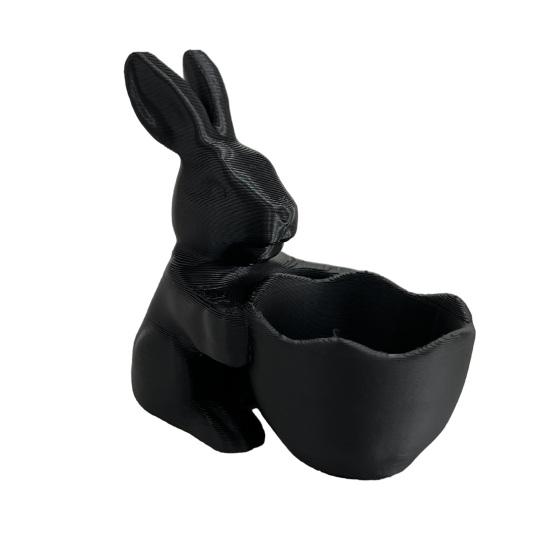 Пасхальная конфетница в виде пасхального кролика, напечатанная на 3D-принтере, блюдо для закусок в виде кролика, декоративная десертная ваза для орехов для пасхальной вечеринки, настольный домашний декор