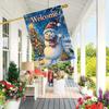 Winter Snowman & Christmas Tree Double-Sided Garden Flag -Festive Polyester Yard Flag, No Power Needed, Outdoor Lawn & Patio Decor (1pc)