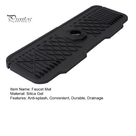 Коврик для крана, силиконовый коврик для раковины с защитой от брызг, многоразовый дренажный коврик, противоскользящий поддон для сбора капель для крана для домашней кухонной столешницы