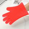 1 Pair Silicone Gloves Heat Resistant Oven Mitts with Quilted Liner Non-Slip Textured Grip Kitchen Gloves for BBQ Baking Cooking