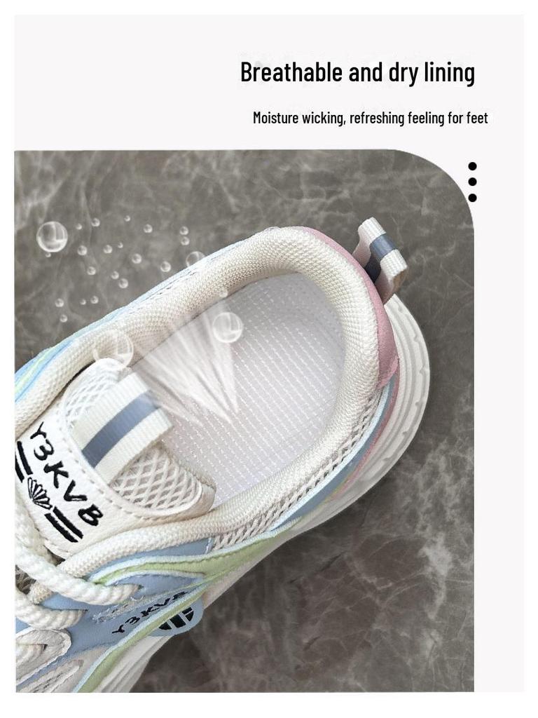 Женские кроссовки Dad в корейском стиле: Кроссовки для бега на толстой подошве весна 2025 K6005