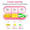 Untior Weekly Pill Organizer Case Large Compartments Portable Travel Pill Box 7 Days for Medicine Eating At Time First Aid Kit
