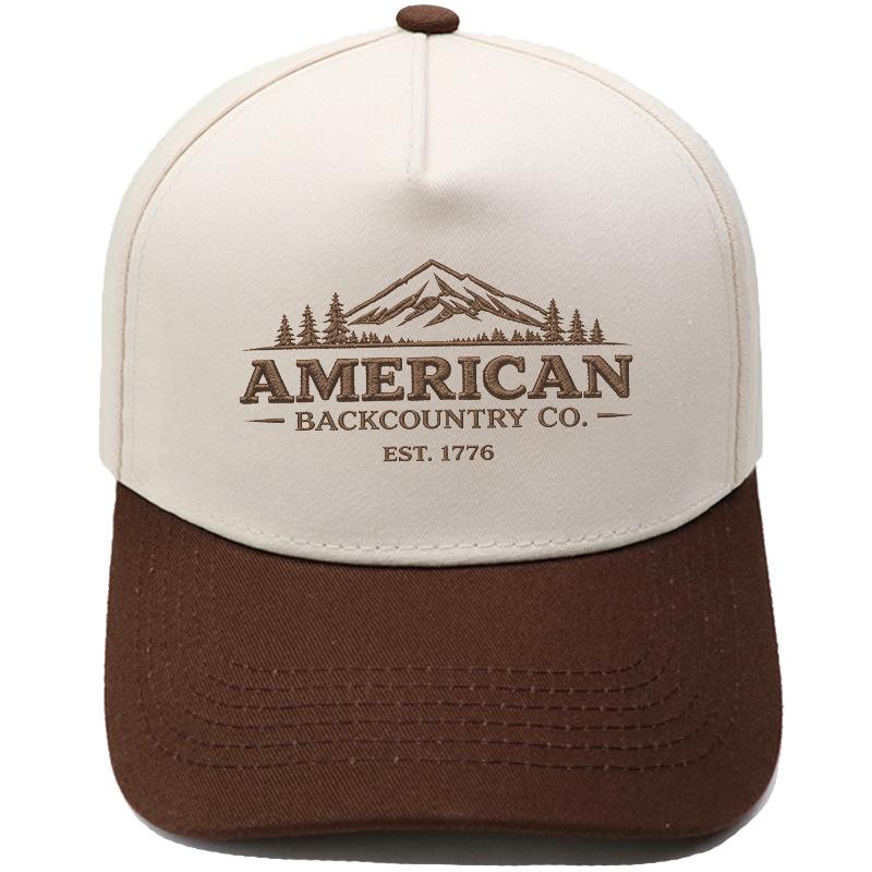 AMERICAN BACKCOUNTRY CO. Truck driver hat embroidery color matching baseball cap men and women casual