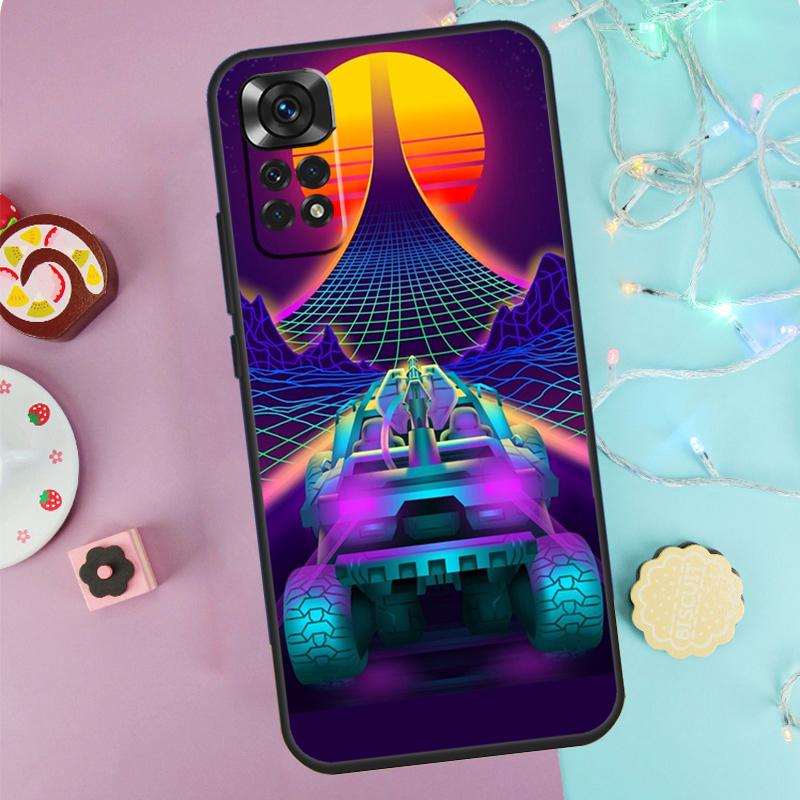 Синтвейв 80-х Ретро Неоновый вэйпорвейв Чехол Для Xiaomi Redmi Note 14 13 12 11 10 9 Pro 9S 10S 11S 12S Redmi 10C 12C 13C 14C Обложка