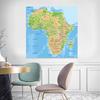 Французская карта-фон-Африканский континент-Топографическая карта страны,Настенный декор,Географический инструмент,Инструменты для туризма