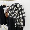Шарф из имитации кашемира, женский осенне-зимний большой клетчатый шарф, теплый и утолщенный шарф средней длины, универсальный шарф, шаль.