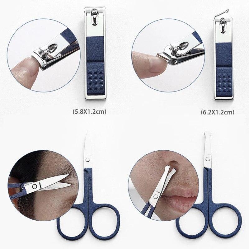 Набор машинок для стрижки ногтей, маникюрный резак из нержавеющей стали, триммер, ушная ложка, машинка для стрижки ногтей, профессиональные ножницы для педикюра, инструмент