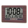 Clock Radio-Controlled Table Clock, Brown Wood Grain, 180 X 276 X 27mm, SQ446B