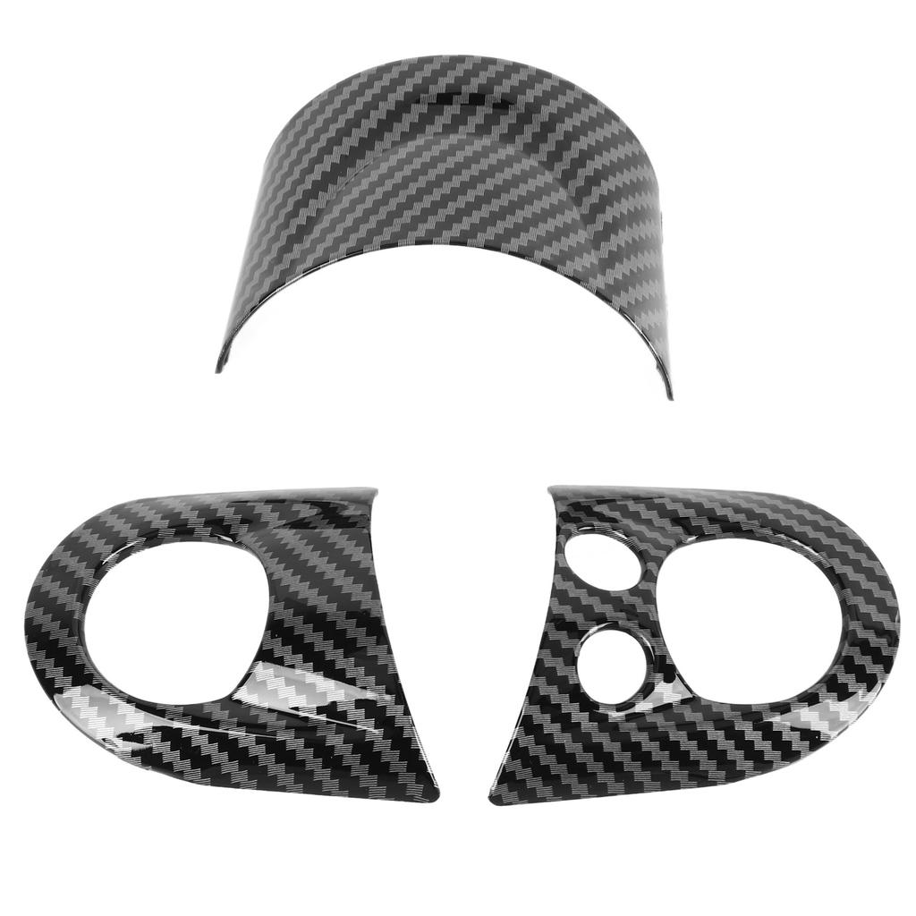 3pcs Steering Wheel Panel Cover Carbon Fiber Color Prevent Scratch for Cooper R54 R55 R56 R60