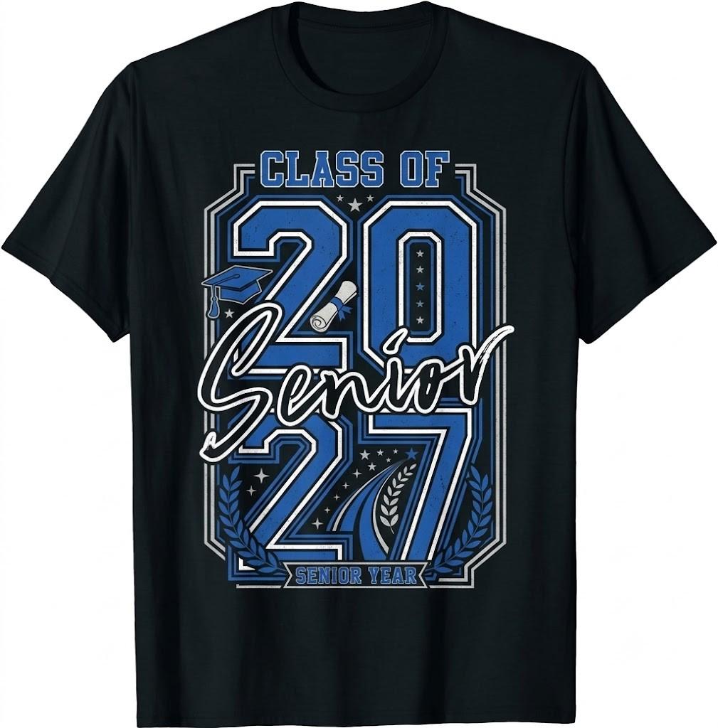 Class Of 2027 Senior Graduation Last Day Men Women Kid T-Shirt