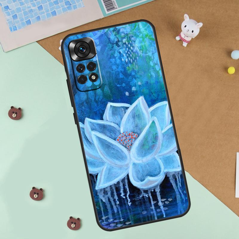 Чехол с цветком лотоса для Xiaomi Redmi 14C 10C 12C 13C Чехол для Redmi Note 14 Pro 13 9 10 11 12 10S 11S 12S
