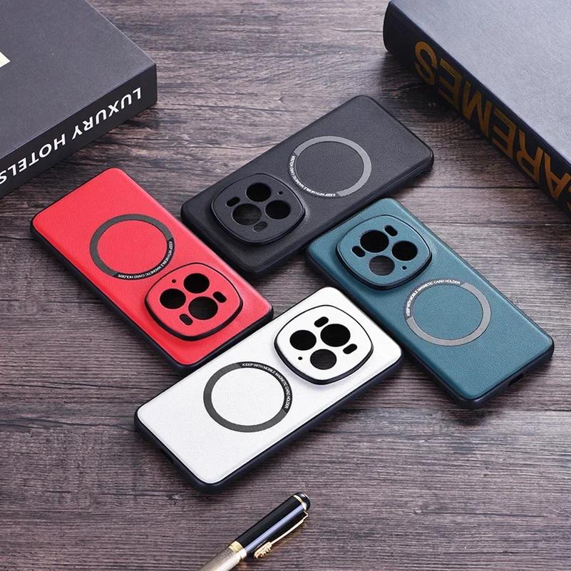 Роскошный кожаный чехол для Honor Magic 6 Lite Pro 5 Pro 4 3 Honor 200 100 Pro 90 Pro X7A X8A X9A противоударный магнитный противоударный чехол Magsafe Business