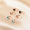 New Summer Multi-color Rhinestone Earrings High-end Earrings Simple and Versatile Temperament Earrings for Women