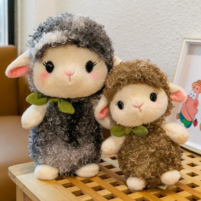 Маленькая кукла-овечка Милая кукла-овечка из мультфильма в горошек Плюшевая игрушка-ролл Кукла-хватайка Детская успокаивающая кукла