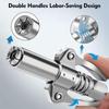 10000PSI Grease Coupler Heavy-Duty Quick Release Oil Grease Gun Coupler Two Press Easy To Push Grease Gun Oil Pump