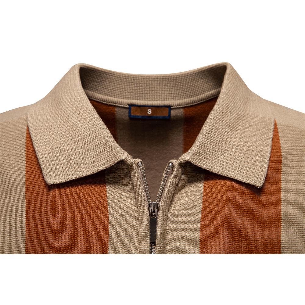 Callaway 2025 Лето Новинка Вышитый Воротник Шерстяная Рубашка Поло Мужская Полосатая Поло Мужской Топ с Короткими Рукавами