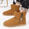 FashionMens Boots Winter Keep Warm Snow Boots Fashion Plush Cotton Shoes Man Boots Driving Moccasins Quality Men Comfort Loafers Cotton
