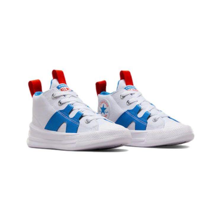 Converse Chuck Taylor All Star Удобные Универсальные Полувысокие Детские Холщовые Кеды Детские Кроссовки Белый Синий A06376C