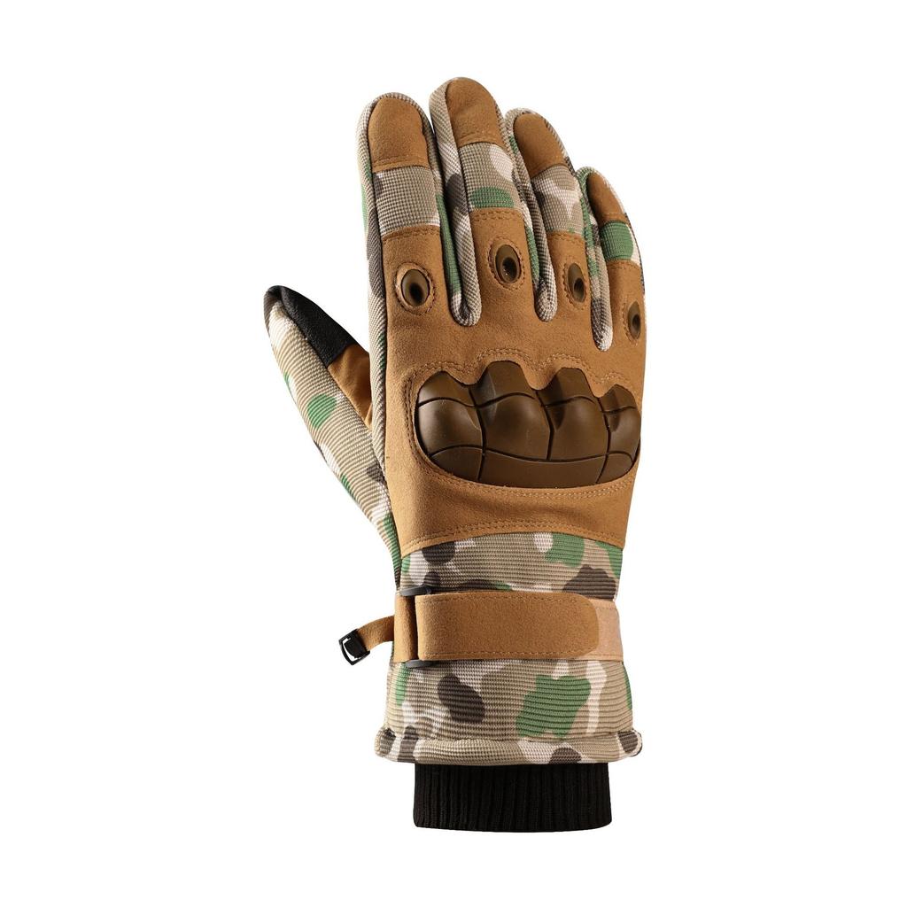 Tactical Gloves Men Cotton Lined Thick Touchscreen Windproof Waterproof Protective Fleece Warm Gloves