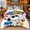 Постельное белье с рисунком Snoopy Peanuts, комплект из 3 предметов: простыня и наволочки для спальни